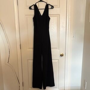 Express Elegant Open Back Black Jumpsuit